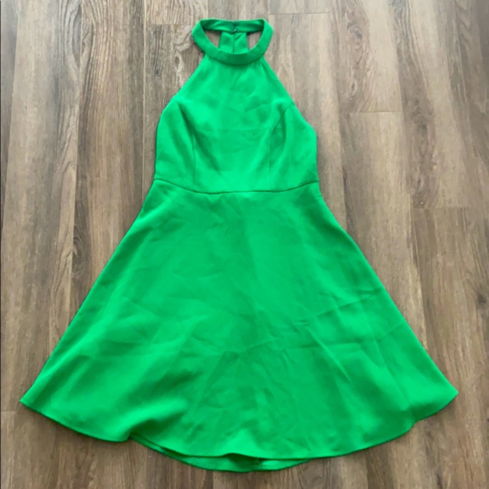 Green Backless A-line Dress